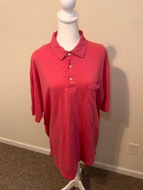 Peter Millar Coral Pink Polo Shirt Classic Pima Cotton Size XXL